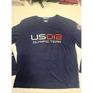 Polo Ralph Lauren 2012 US Olympic Team London Long Sleeve Shirt Navy Blue XXL